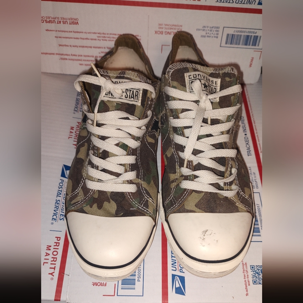 Converse One Star Green Camo Low Top Sneakers US Men's 13 UK 13 EU 48